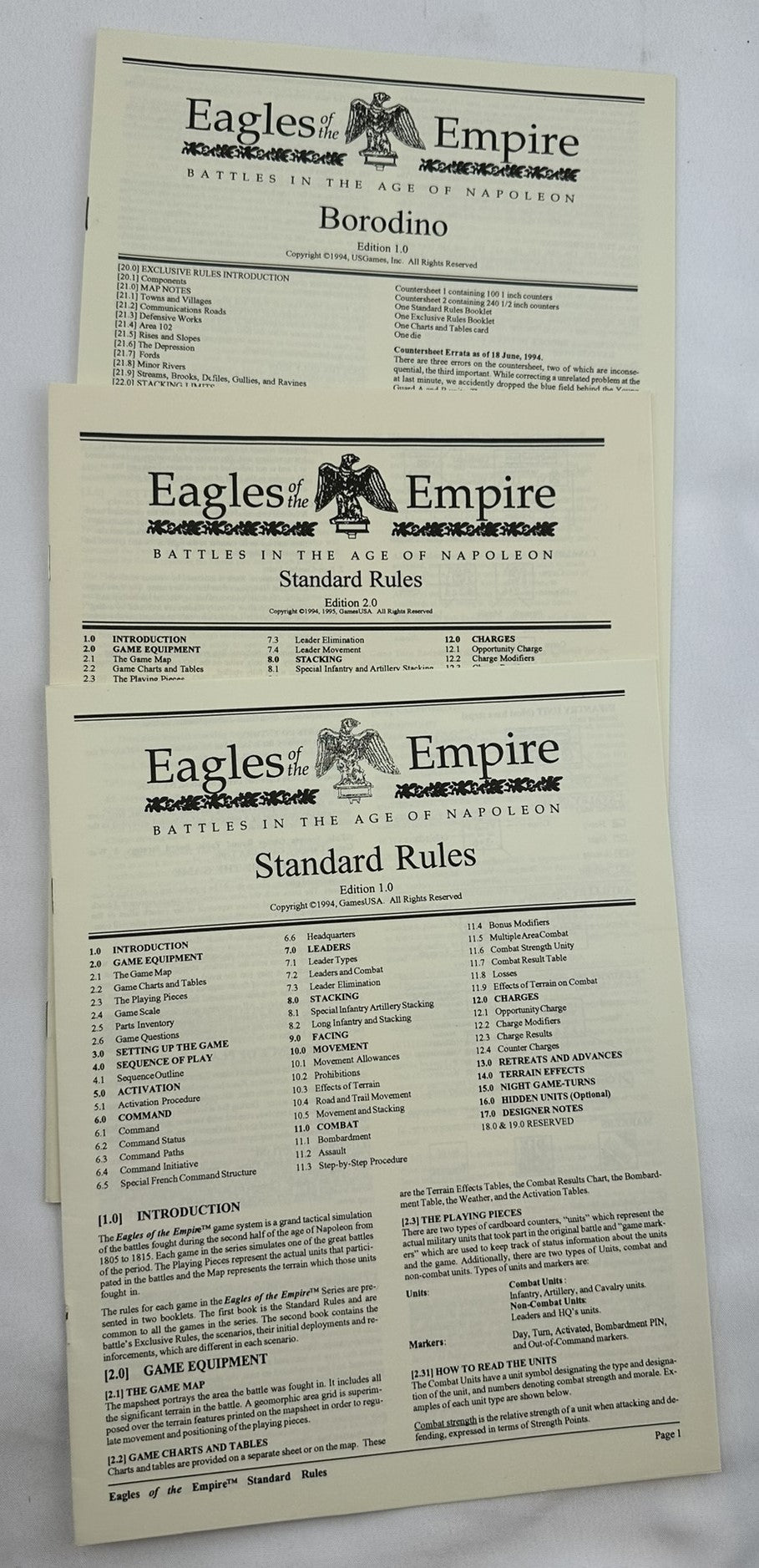 Eagles of the Empire: Borodino Game - 1994 - Games USA - Never Played