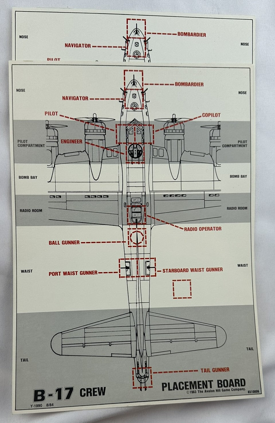 B-17: Queen of the Skies Game - 1981 - Avalon Hill - Very Good Condition