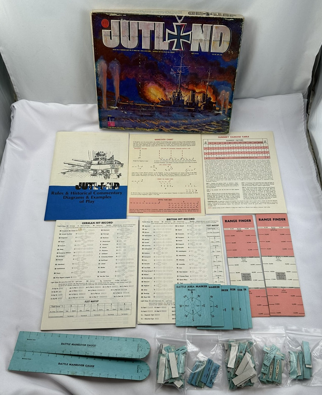 Jutland Game - 1967 - Avalon Hill - Good Condition