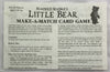 Maurice Sendak's Little Bear Make A Match Game - 1999 - Cadaco - Great Condition