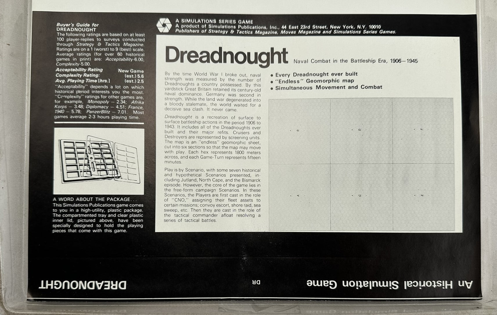 Dreadnought: Surface Combat in the Battleship Era, 1906-45 - 1975 - SPI - Very Good Condition