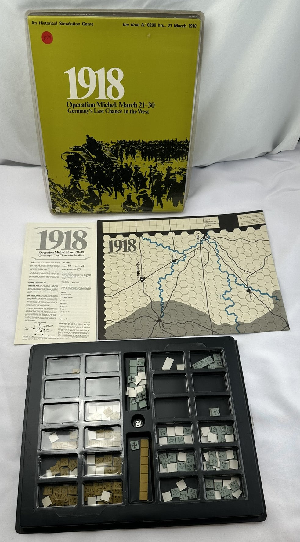 1918: Operation Michel, Germany's Last Chance in the West Game - 1972 - SPI - Very Good Condition