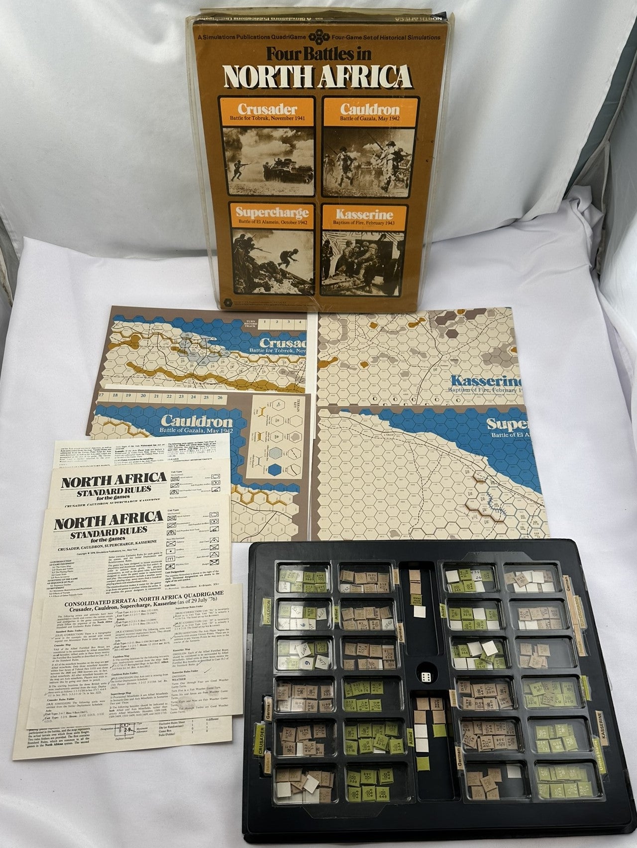 Four Battles in North Africa Game - 1976 - SPI - Very Good Condition