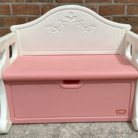 Vintage Little Tikes Pink Bench Chest Victorian Style - Great Condition