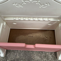 Vintage Little Tikes Pink Bench Chest Victorian Style - Great Condition