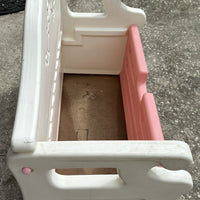 Vintage Little Tikes Pink Bench Chest Victorian Style - Great Condition