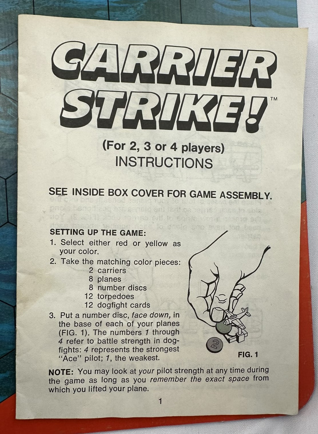 Carrier Strike Game - 1977 - Milton Bradley - Good Condition