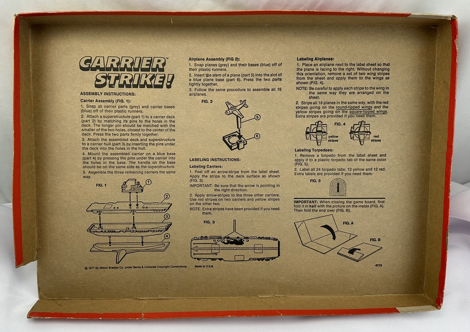 Carrier Strike Game - 1977 - Milton Bradley - Good Condition