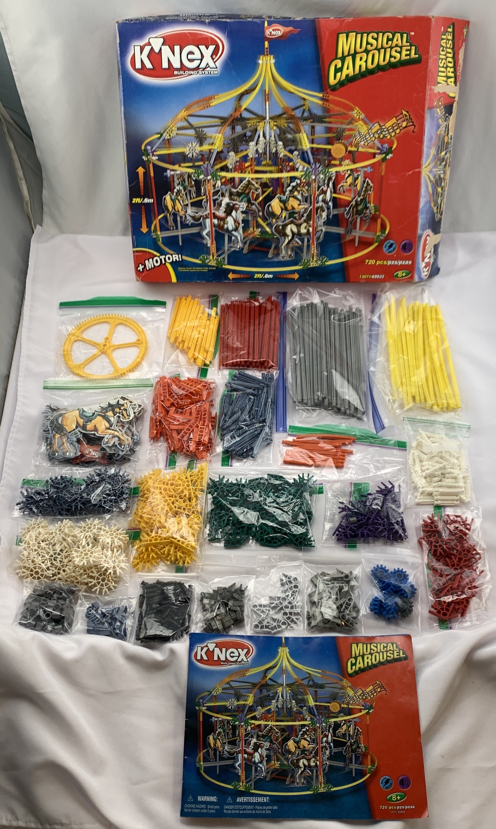 Knex Musical Carousel Set #13071 - Complete - Very Good Condition