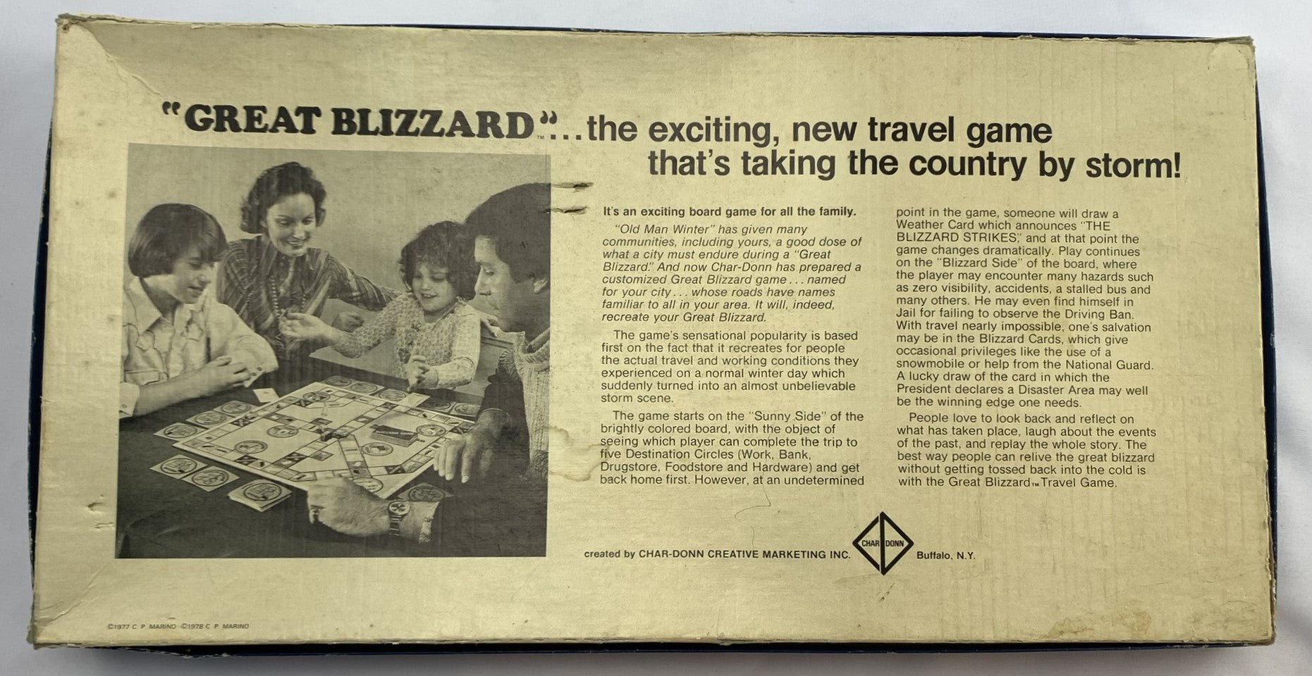 Cleveland's Great Blizzard of '77 Travel Game - 1977 - Good Condition