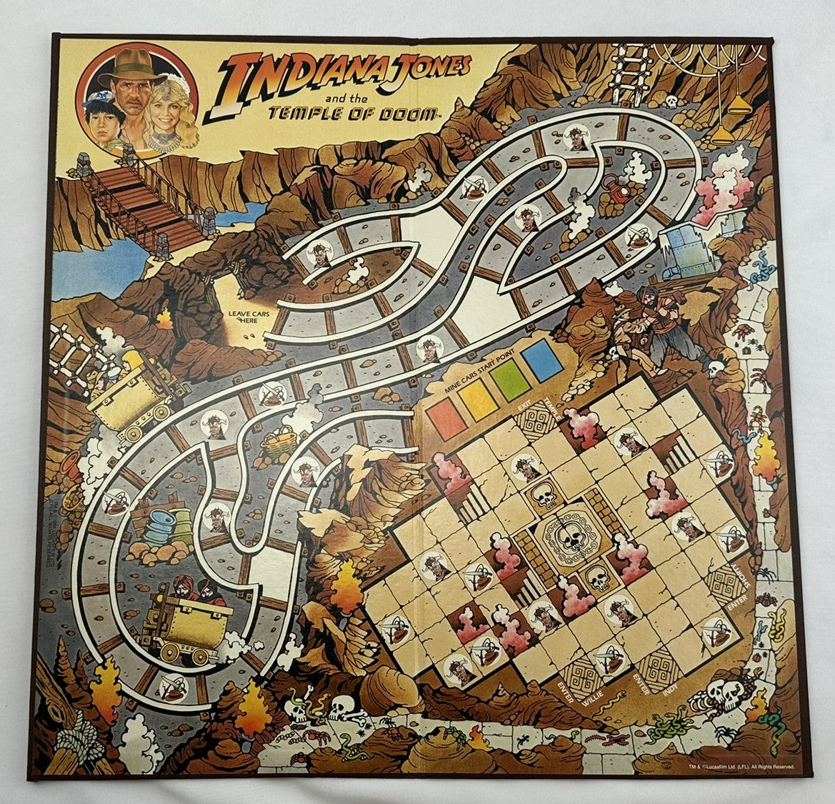 Indiana Jones and the Temple of Doom Board Game - 1984 - LJN Toys - Great Condition