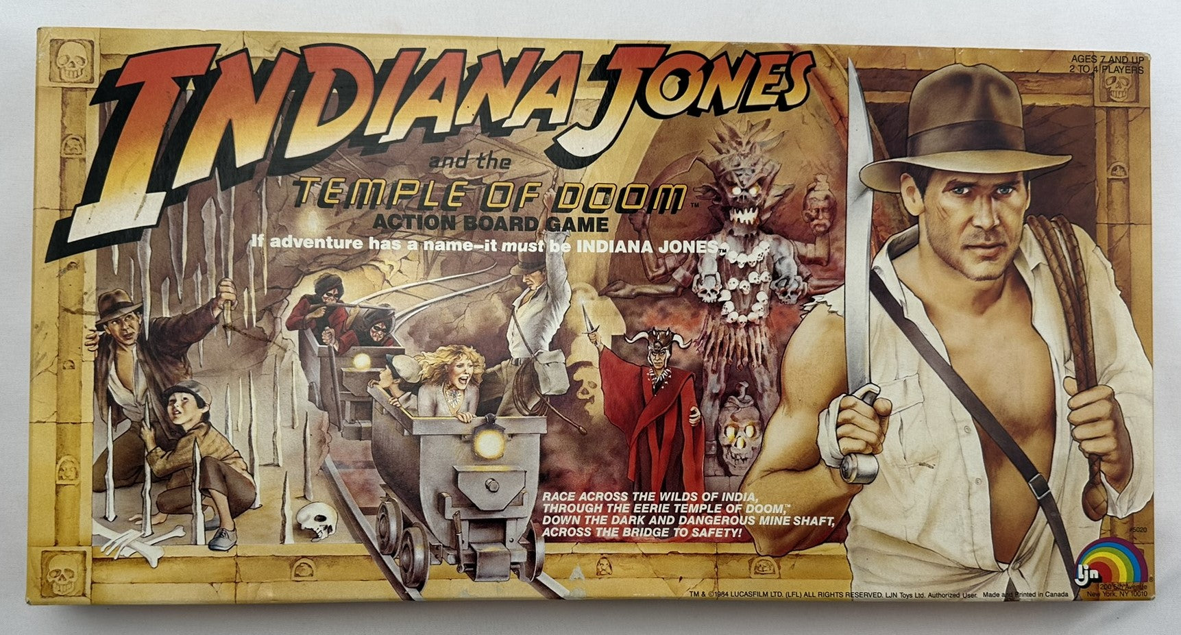 Indiana Jones and the Temple of Doom Board Game - 1984 - LJN Toys - Great Condition