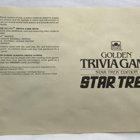 Golden Trivia Game: Star Trek Edition Game - 1984 - Golden - Great Condition