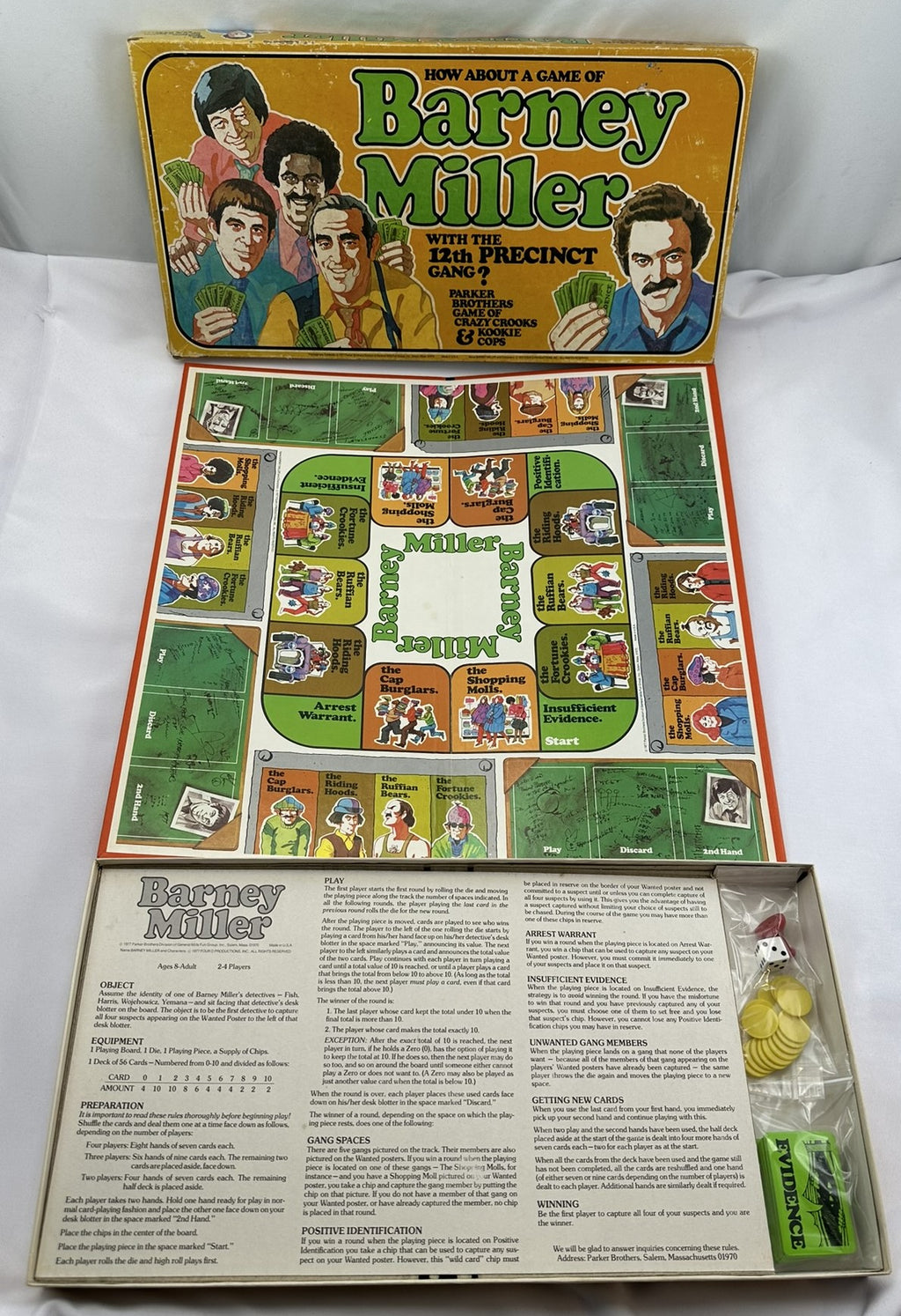 Barney Miller Game - 1977 - Parker Brothers - Good Condition