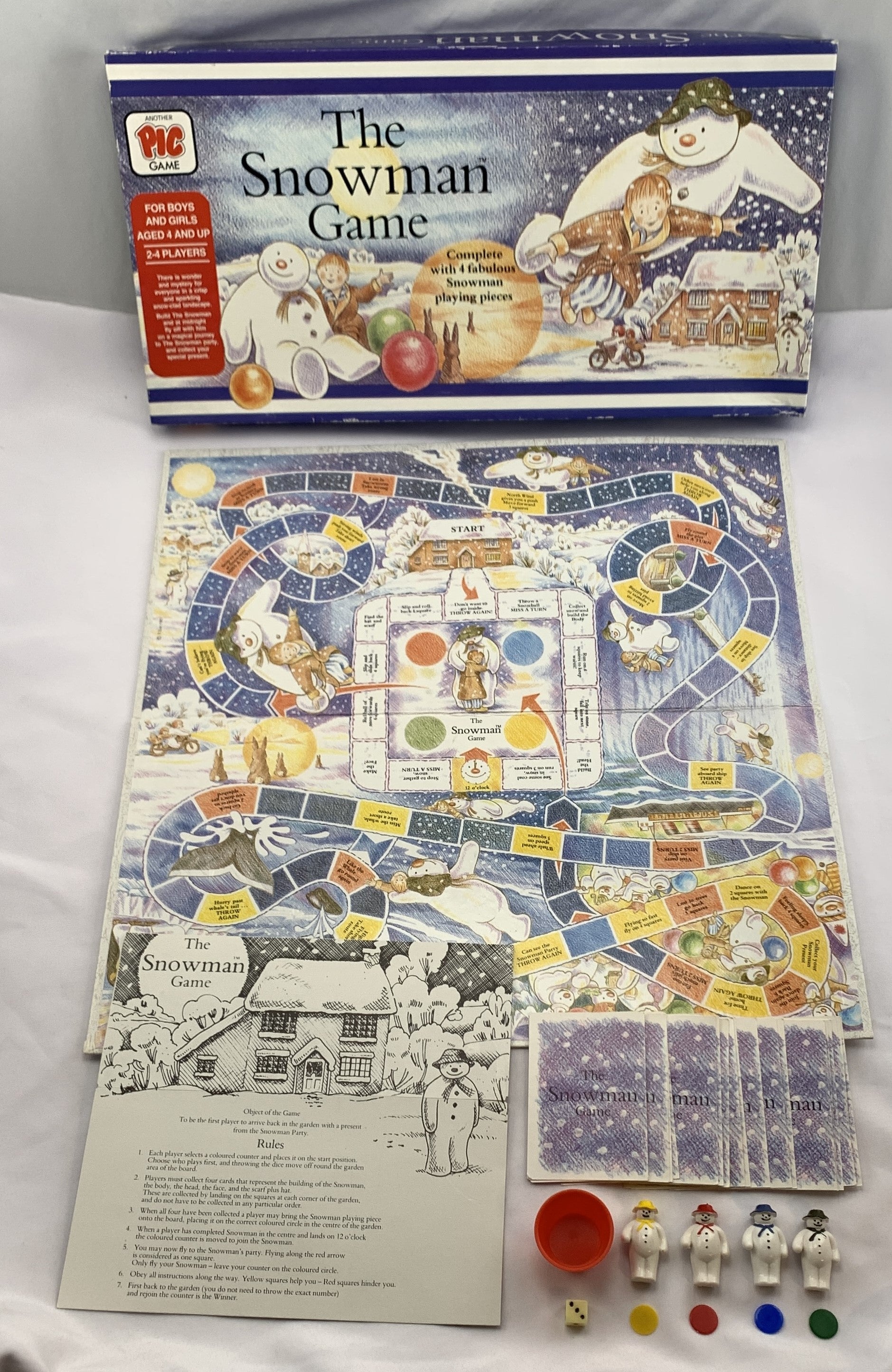 The Snowman Board Game - 1987 - Great Condition