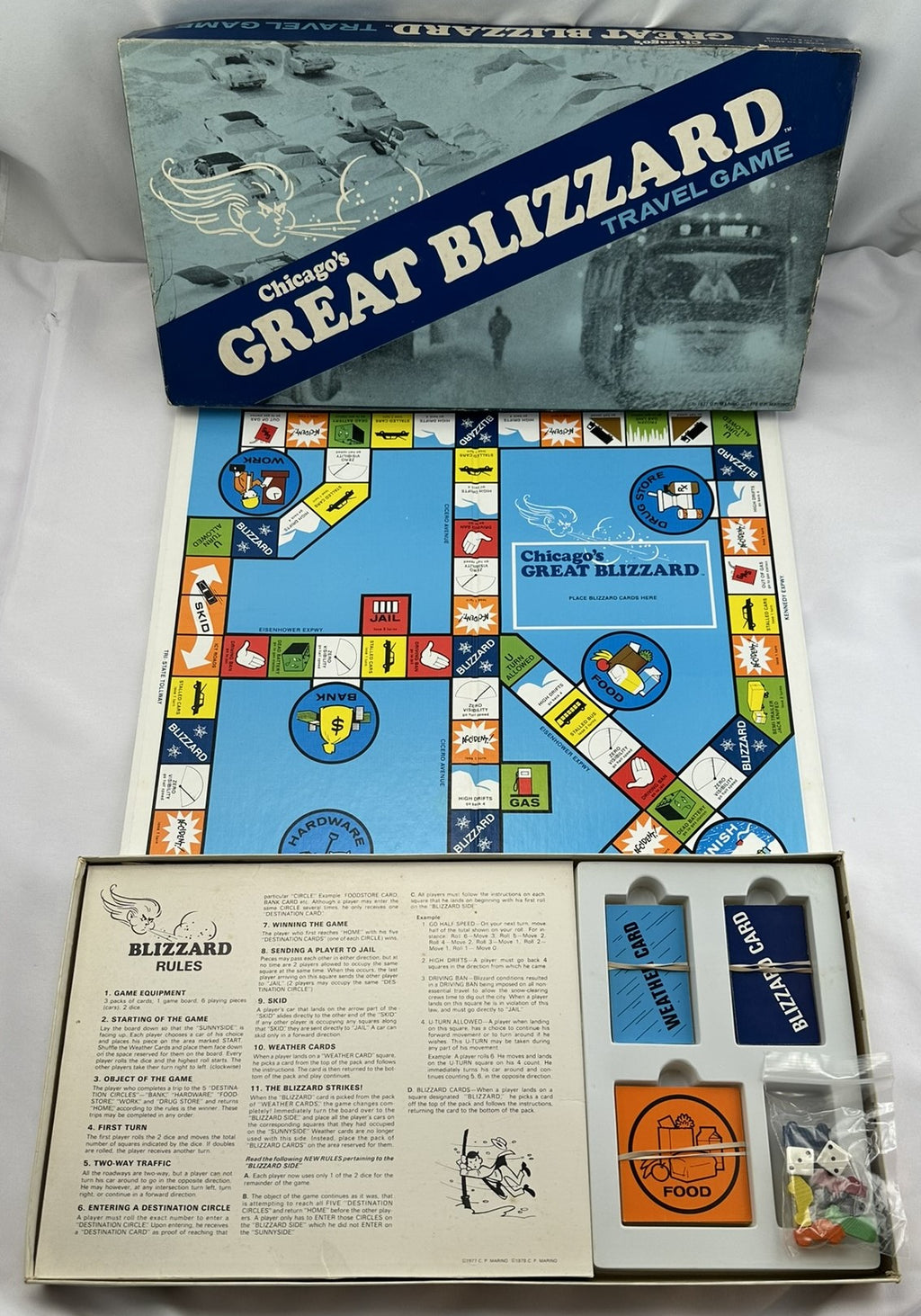 Chicago's Great Blizzard of '77 Travel Game - 1977 - Great Condition