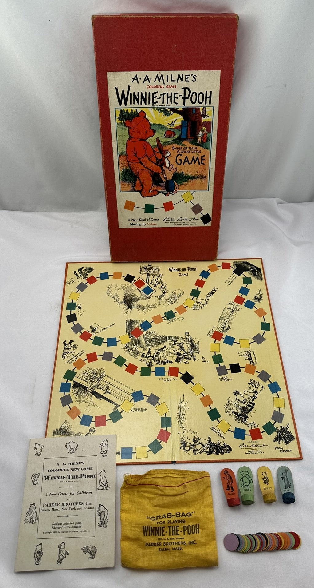 Winnie the Pooh Game - 1933 - Parker Brothers - Great Condition