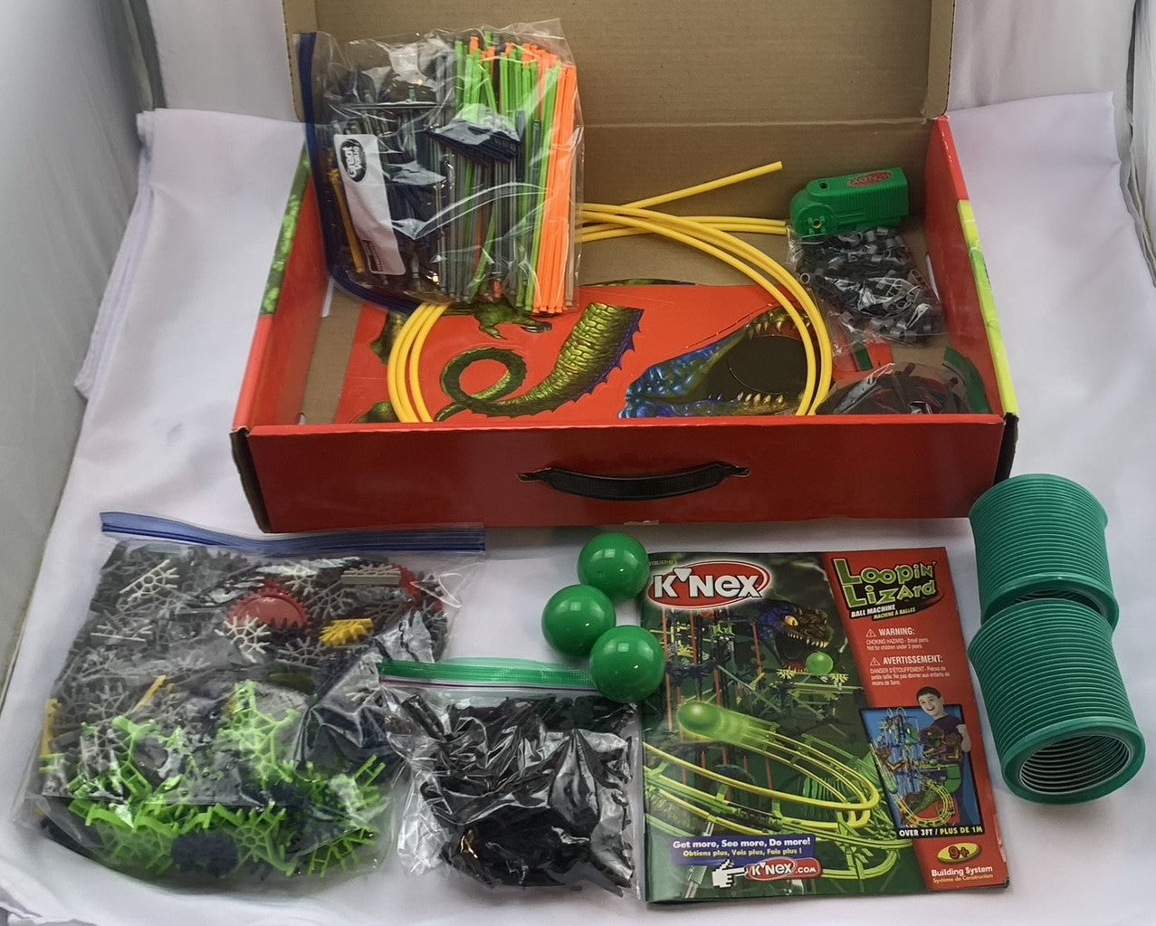 Knex Loopin' Lizard Ball Machine #15135 793 Pc Set - Complete - Very Good Condition