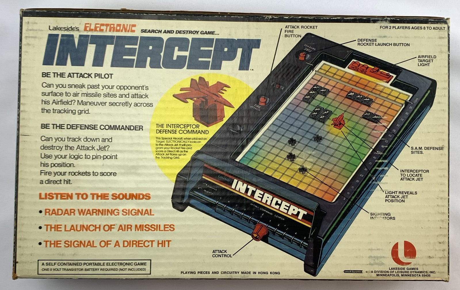 Intercept: The Electronic Search and Destroy Game - 1978 - Lakeside - Great Condition