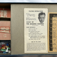 Perry Mason Game: Case of the Missing Suspect Game - 1959 - Transogram - Great Condition