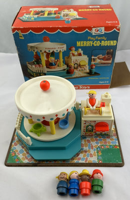 1971 Fisher Price Little People Play Family Merry Go Round #111 - 1971 - Great Condition