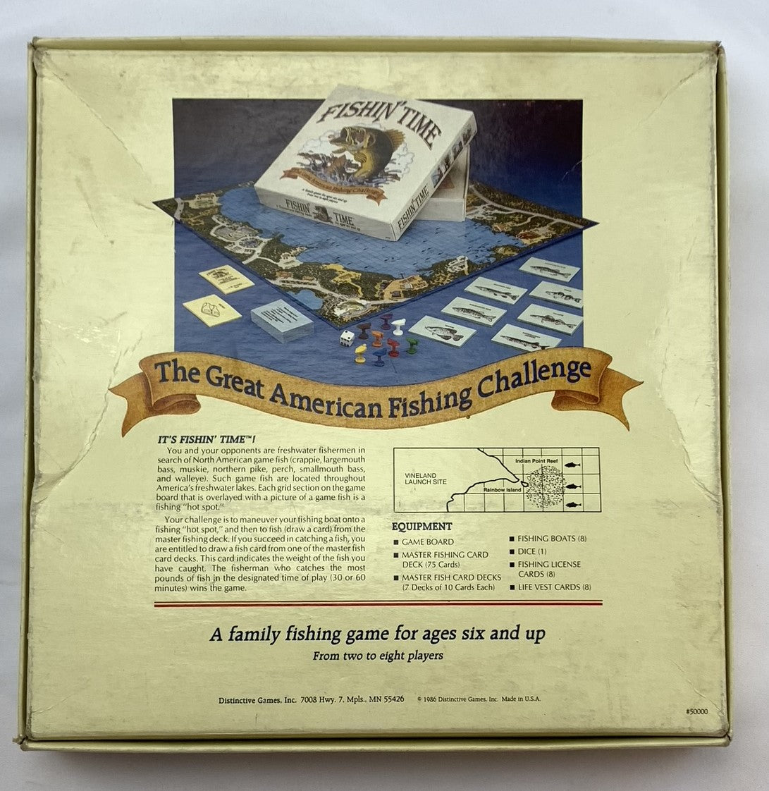 Fishin' Time Board Game - 1986 - Distinctive Games - Great Condition