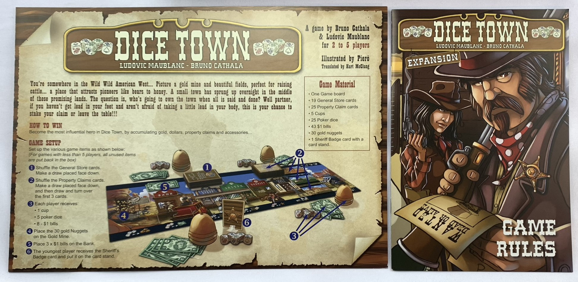 Dice Town Game with New Expansion - 2012 - Asmodee Games - Like New