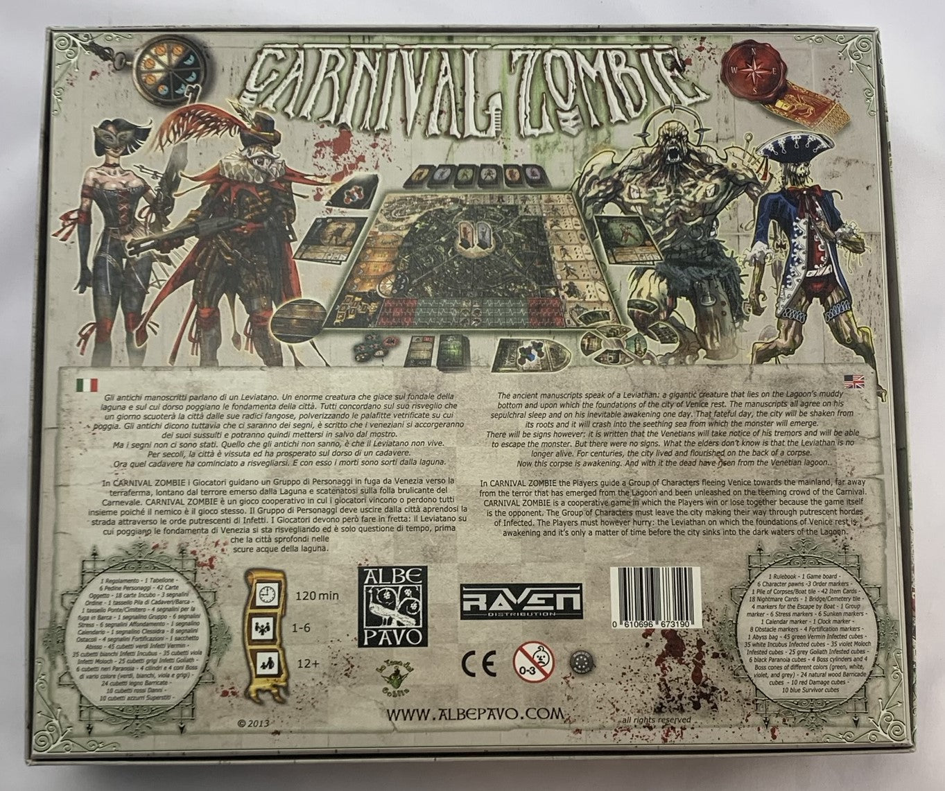 Carnival Zombie Board Game - 2013 - Albe Pavo - New