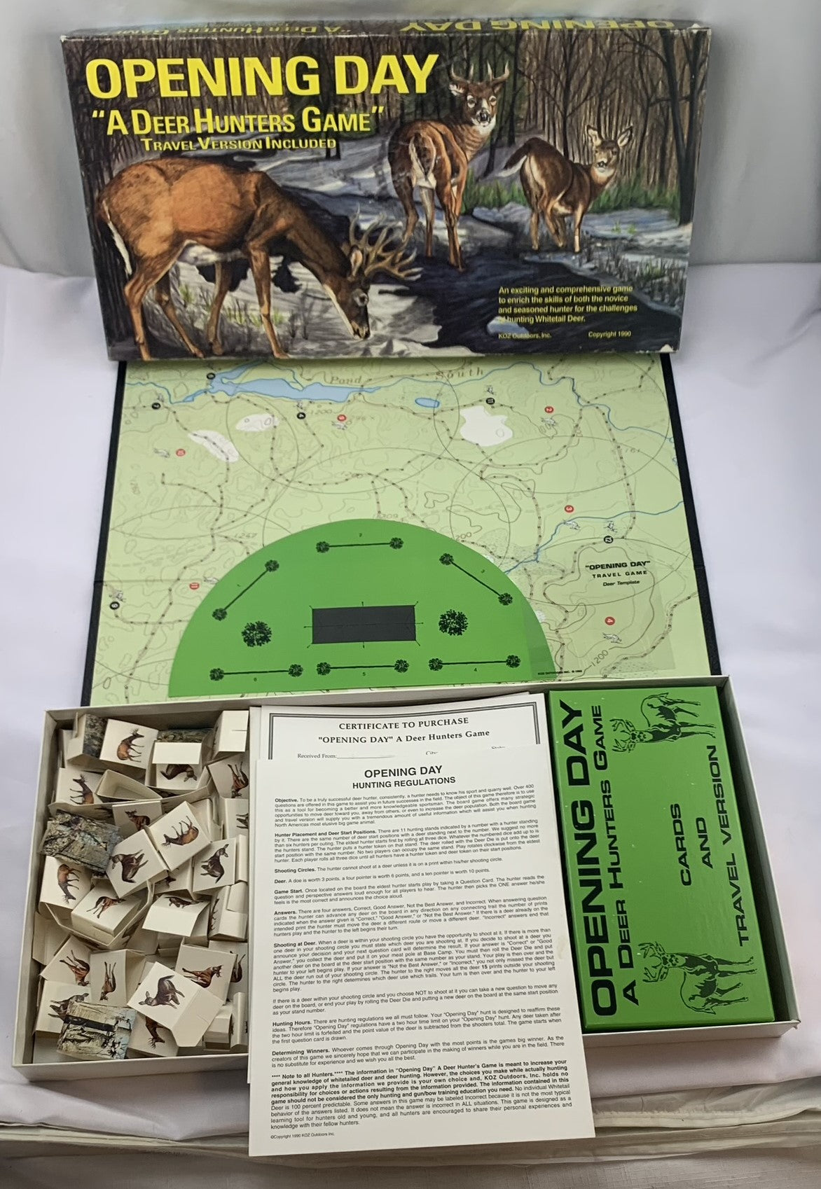 Opening Day: A Deer Hunters Game - 1990 - KOZ Outdoors - Great Condition