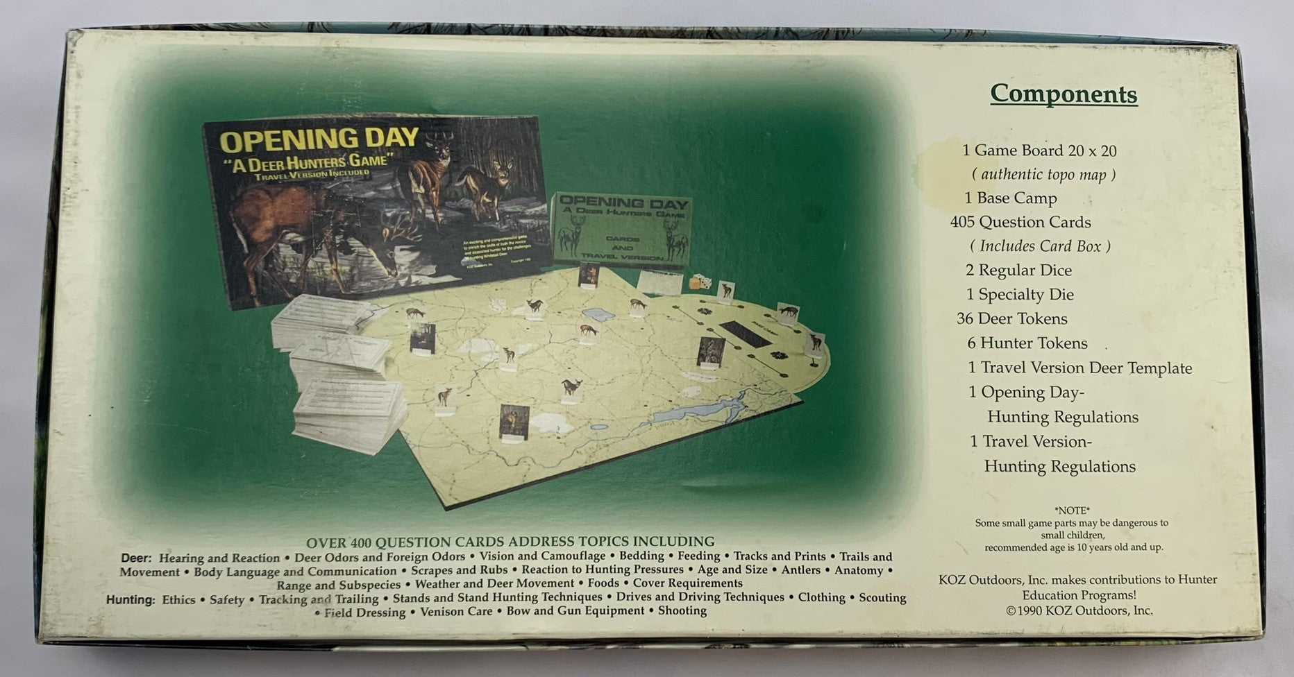 Opening Day: A Deer Hunters Game - 1990 - KOZ Outdoors - Great Condition