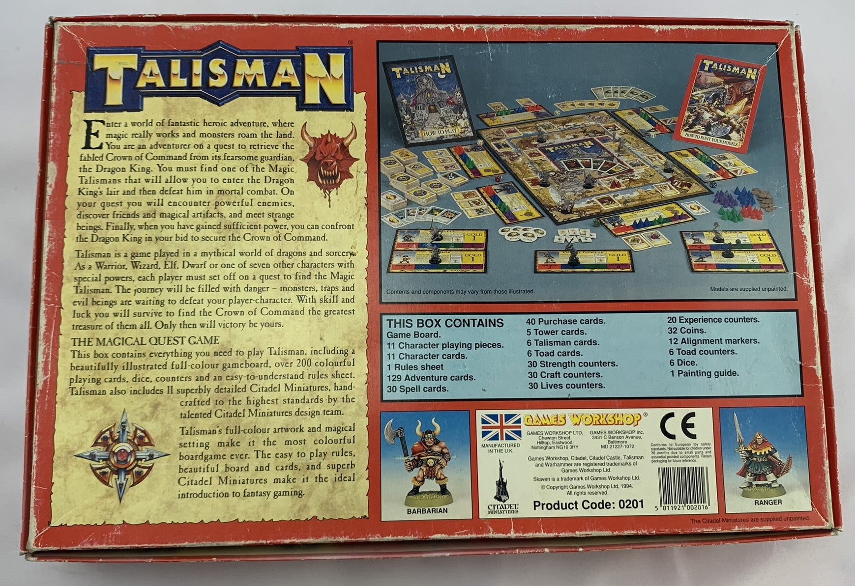 Talisman (Third Edition) Game w/City of Adventure Expansion - 1994 - Games Workshop - Great Condition