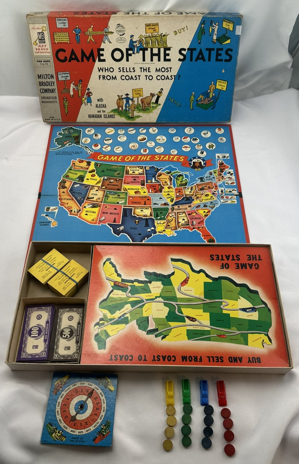 Game of the States - 1956 - Milton Bradley - Good Condition