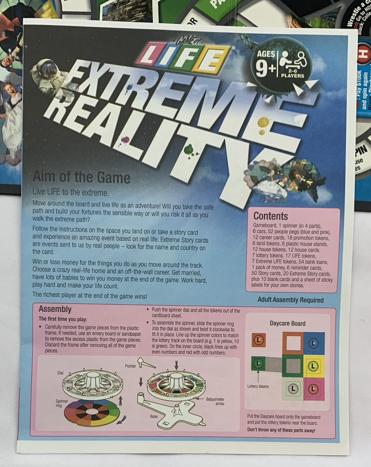 The Game of Life: Extreme Reality Edition - 2009 - Hasbro - Great Condition