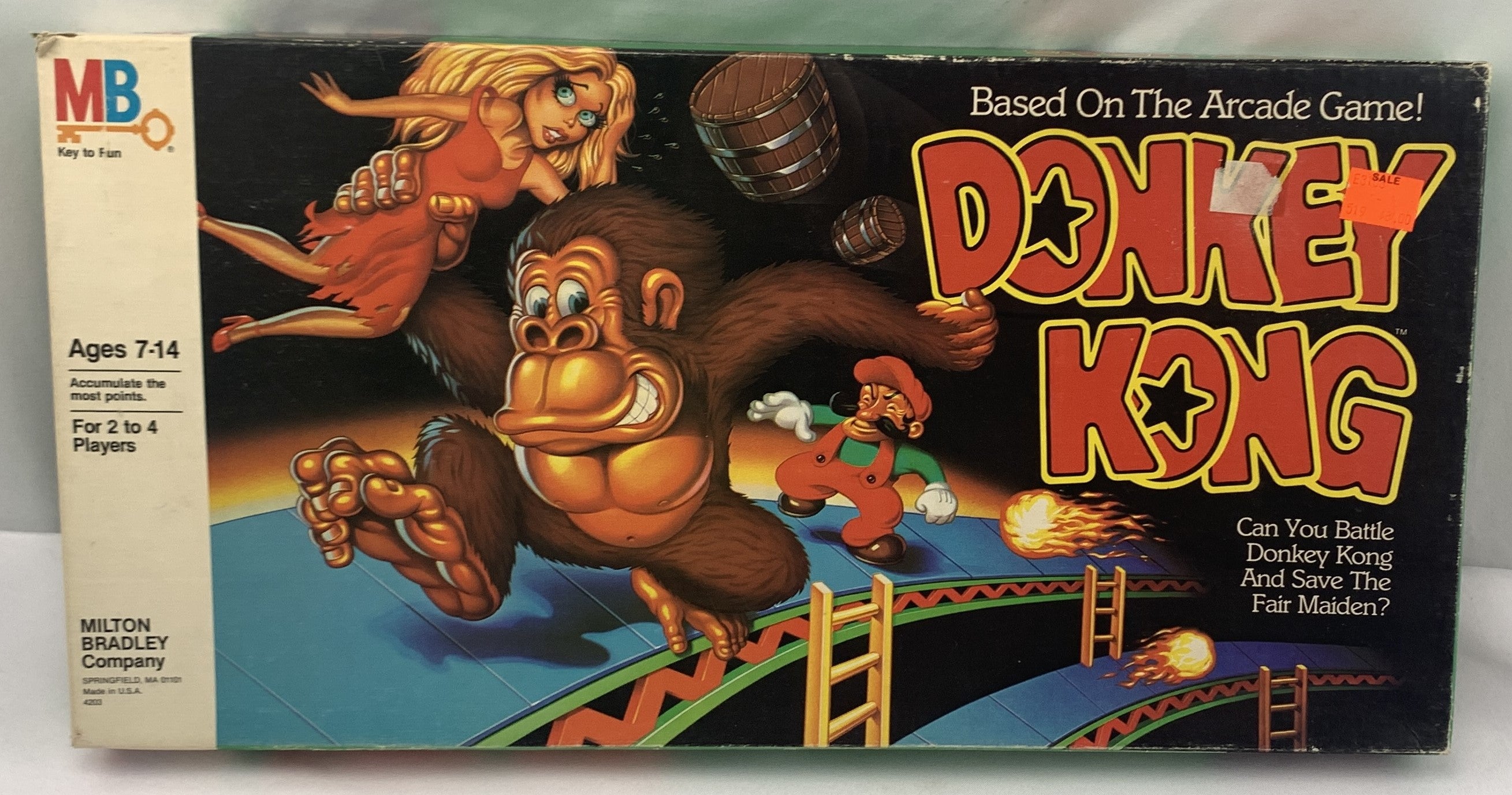 Donkey Kong Board Game - Milton Bradley - Good Condition