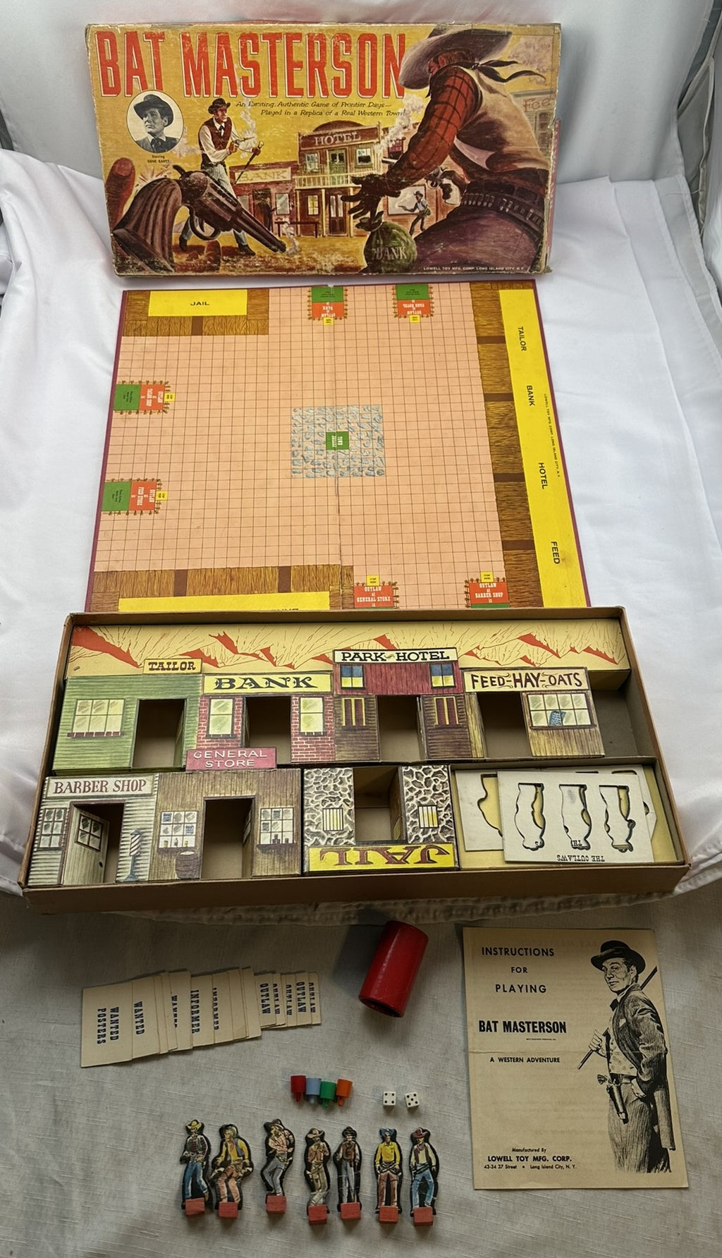 Bat Masterson Board Game - 1958 - Lowell Toy - Good Condition