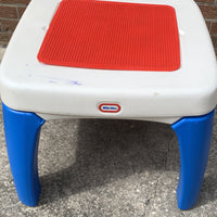 Vintage Little Tikes Table w/Drawers, Lego Top, 2 Chunky Chairs - Great Condition