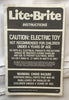 Lite Brite - 1984 - 4+ Unpunched Sheets - 200+ Pegs - Working - Very Good Condition