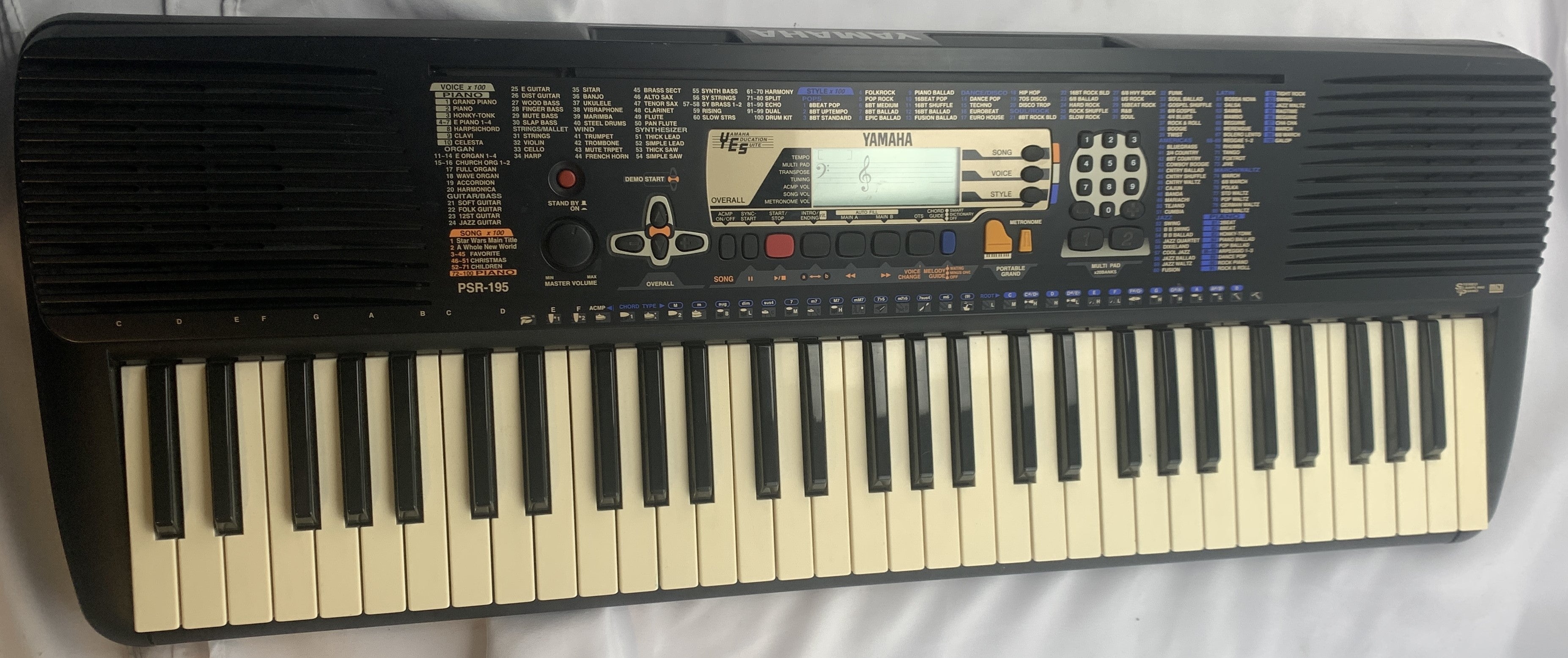 Yamaha PSR-195 Portable Keyboard in Box with Accessories