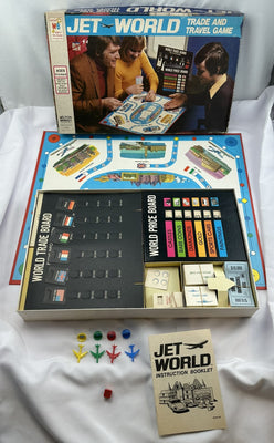 Jet World Board Game - 1975 - Milton Bradley - Great Condition