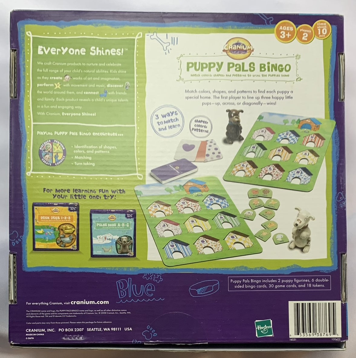 Cranium Puppy Pals Bingo Game - 2008 - Cranium - Great Condition