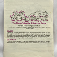 Don't Wake the Dragon! Game - 1986 - Parker Brothers - Great Condition