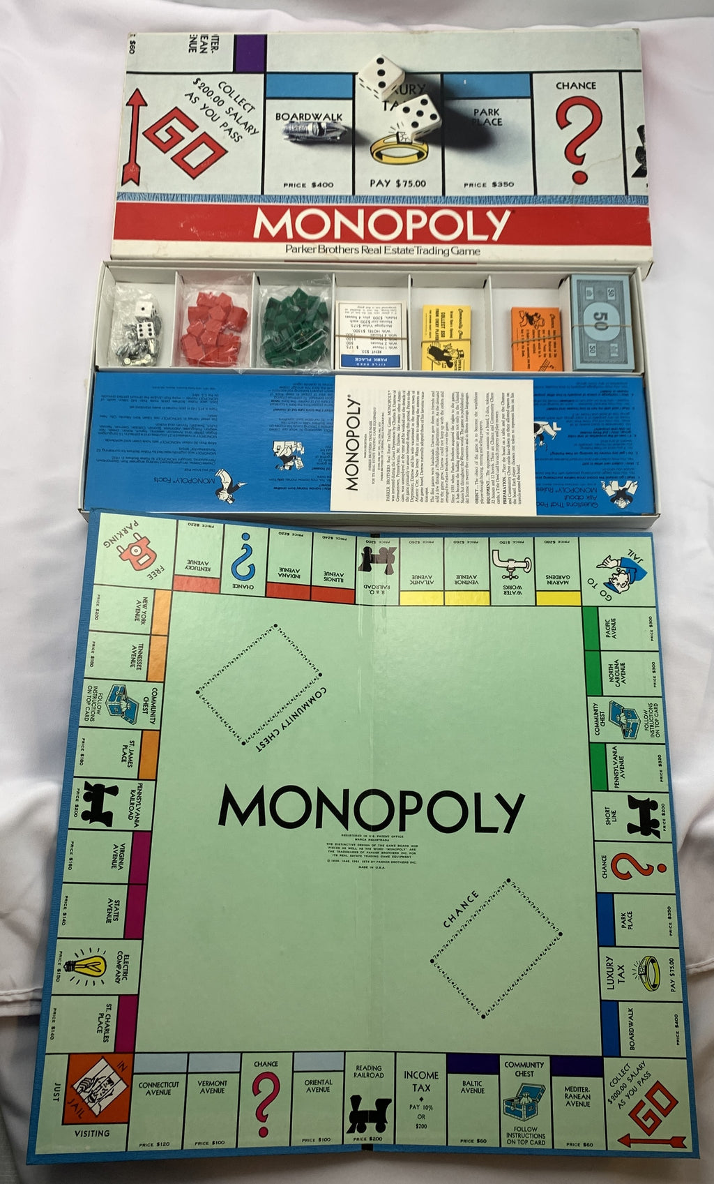 Monopoly Game - 1975 - Parker Brothers - New Old Stock Pieces Sealed