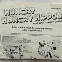 Hungry Hungry Hippos Game - 1985 - Milton Bradley - Great Condition