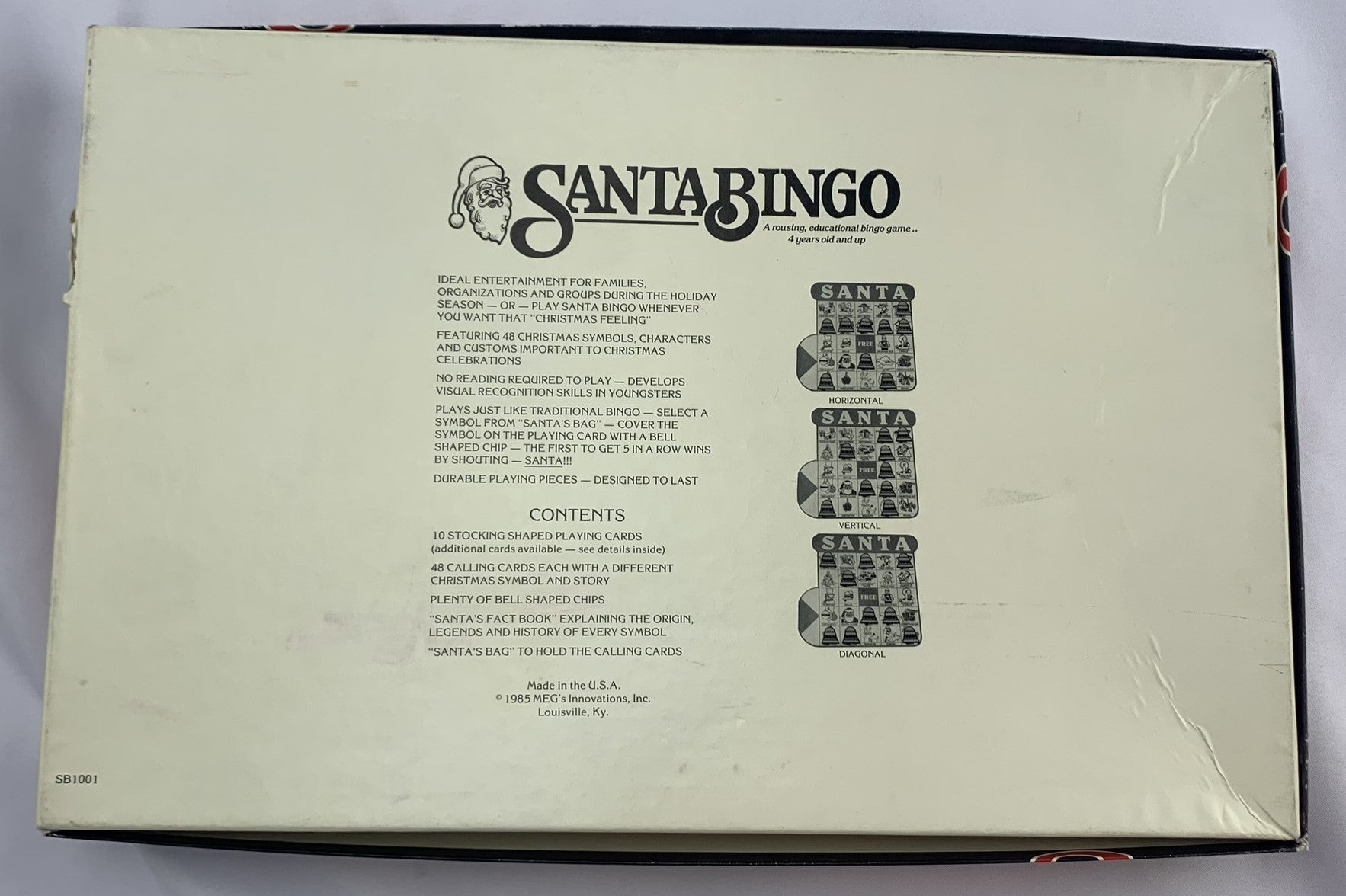 Santa Bingo Game - MEG Innovations - 1985 - Great Condition