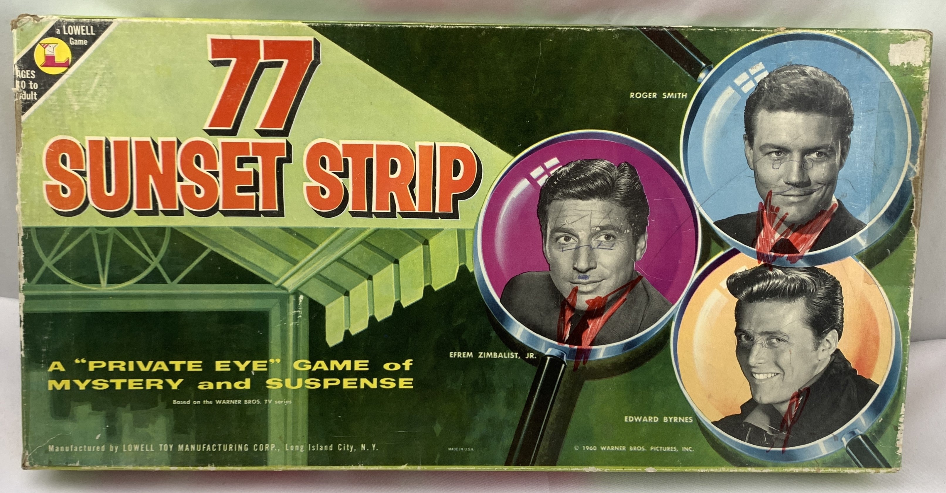 77 Sunset Strip Game - 1960 - Lowell Toy - Good Condition