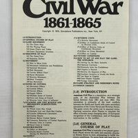 The American Civil War Game - 1974 - SPI - Very Good Condition