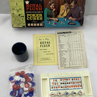 Royal Flush Poker Cubes Game - 1980 - Crisloid - Good Condition