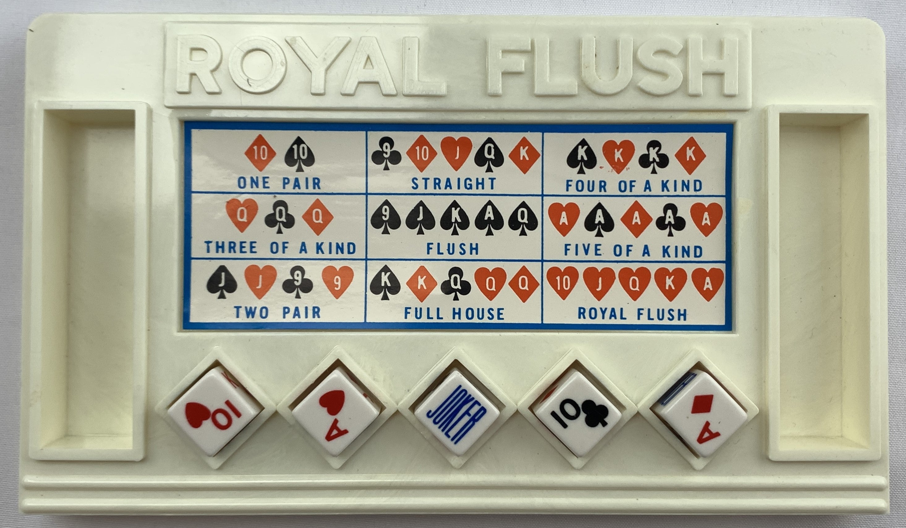 Royal Flush Poker Cubes Game - 1980 - Crisloid - Good Condition