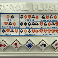 Royal Flush Poker Cubes Game - 1980 - Crisloid - Good Condition