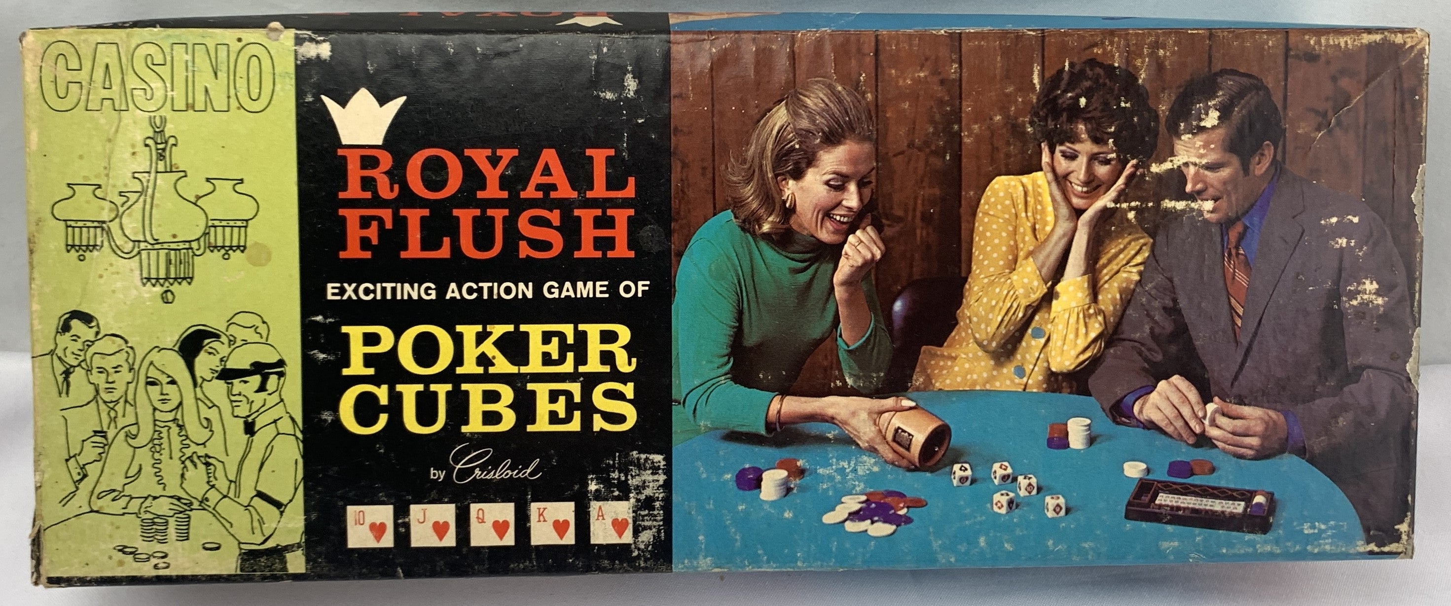 Royal Flush Poker Cubes Game - 1980 - Crisloid - Good Condition